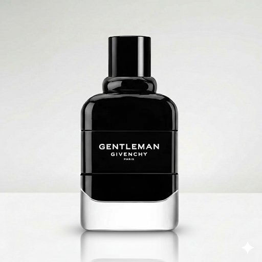 Givenchy Gentleman perfume bottle black elegant woody floral fragrance
